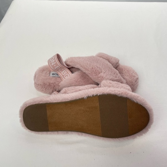 BCBGENERATION Soffi Faux Fur Slingback Slipper in Pink Size‎ 8 - Picture 2 of 8